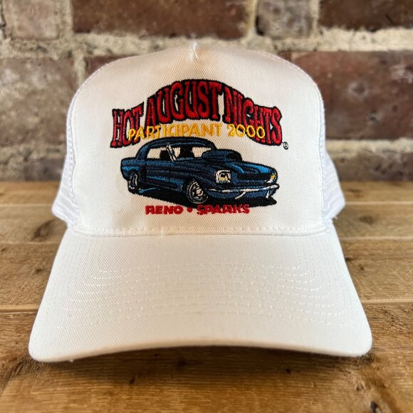 Vintage 2000 HOT AUGUST NIGHTS  Reno Nevada Participant White Truckers Hat NEW - Picture 1 of 7